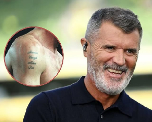 Roy Keane has got his kids' names tattooed on his right arm