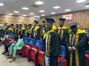 Some of the graduates in the auditorium