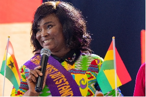 Faith Aku Dzakpasu after she was declared winner of the award