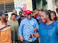 Emmanuel Armah Kofi Buah with his supporters
