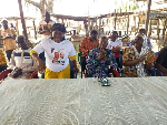 Cecilia Asaga during the campaign outreach programme in the Wa West Constituency