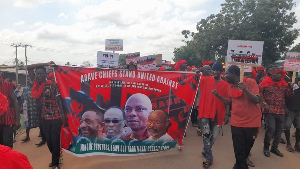A scene from the protest