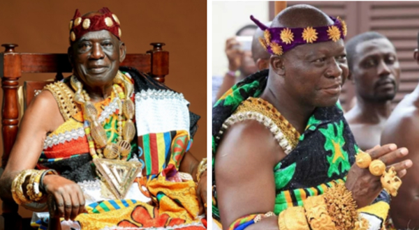 Osabarimba Kwesi Atta II (L) and Otumfuo Osei Tutu II (R)