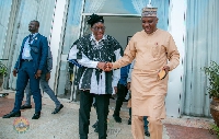Bagbin welcomes Nigerian Speaker of Parliament Tajudeen Abass to Ghana