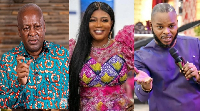 From Left - John Mahama, Florence Obinim and Bishop Daniel Obinim