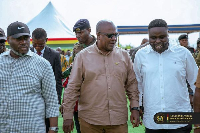 President Mahama engaging with people in the Volta Region
