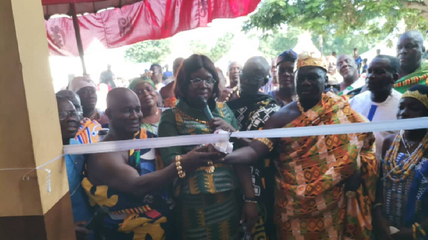 Nana Opare Kwarfo I together with other officials during the opening ceremony