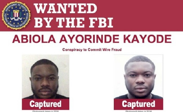 Abiola Kayode was on the FBI Most Wanted List but was arrested in Ghana