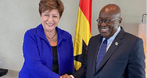 MD of IMF, Kristalina Georgieva [L] and former President Akufo-Addo