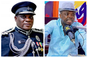 IGP COP Christian Tetteh Yohuno (L) and Kwame Baffoe, popularly known as Abronye DC