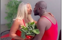 Efia Odo and Dr. Likee nearly kissing each other on Val's Day