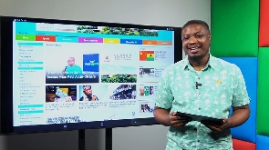 Mawuli Ahorlumegah presenting BizHeadlines