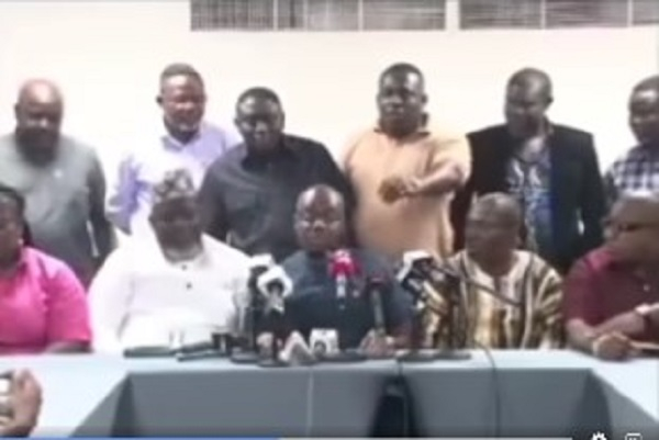 Screenshot of a video of the NPP presser on Wednesday, April 16, 2025