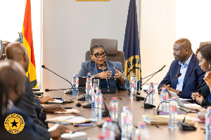 Second Deputy Governor of BoG, Matilda Asante-Asiedu addressing the delegation