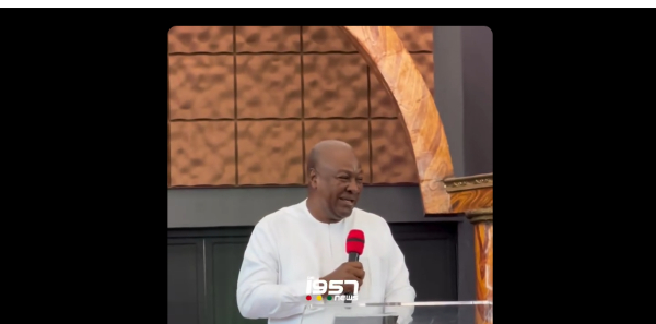 President Mahama speaking during the service