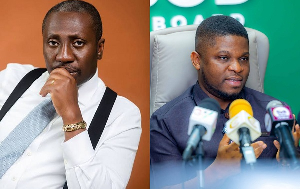 Minority Leader Alexander Afenyo-Markin (L) and GoldBod CEO, Sammy Gyamfi (R)