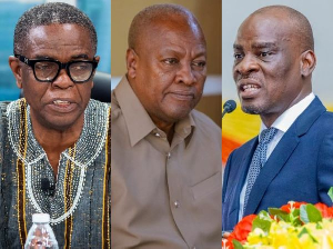 Pratt (L) has expressed his curiosity over remarks made by President Mahama (M) and Haruna (R)