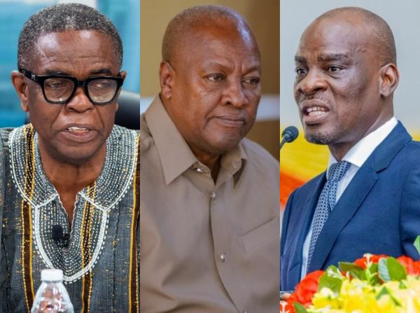 Pratt (L) has expressed his curiosity over remarks made by President Mahama (M) and Haruna (R)