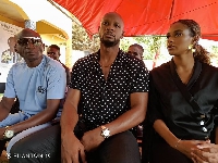 Asafa Powell with his wife Alyshia Akua Powell during their visit