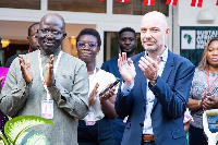 AGI President, Pharm. Dr Kofi Nsiah-Poku and H.E. Jakob Linulf, Ambassador of Denmark to Ghana