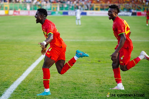 Black Stars duo, Ernest Nuamah (L) and Kudus Mohammed (R)