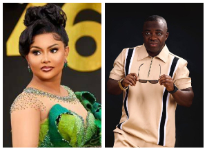Mcbrown (L) is an actress and media pesonality, Sammy Flex (R) is Shatta Wale's manager Mcbrown (L) is an actress and media pesonality, Sammy Flex (R) is Shatta Wale's manager