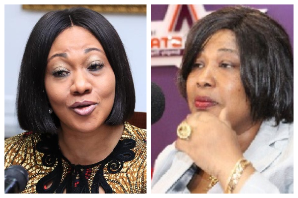 Jean Mensa has come under a lot of backlash from people like Nana Yaa Jantuah (R)