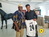 NSA board chairman with Andre Dede Ayew