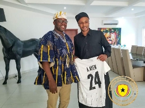 NSA board chairman with Andre Dede Ayew