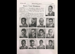 These 12 ministers served under Kwame Nkrumah's first government