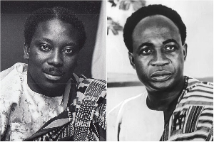Dr Alex Quaison-Sackey (L) has been accused of selling out Dr Kwame Nkrumah to the CIA