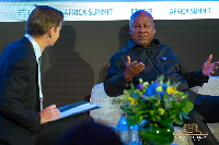 President John Dramani Mahama speaking at the Financial Times Africa Summit 2026 in UK