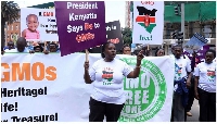 Anti-GMO activists demonstrating in Nairobi