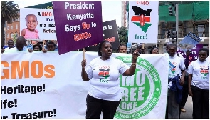 Anti-GMO activists demonstrating in Nairobi