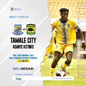 Flyer of Tamale City vs. Asante Kotoko match