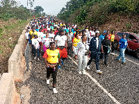 The two-hour round-trip walk began around 8:00 a.m. and ended at about 10:00 a.m.