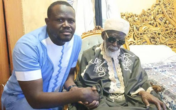 MCE for Nkwanta South, Joseph Awal Antwi (L), pays courtesy call on National Chief Imam (R)