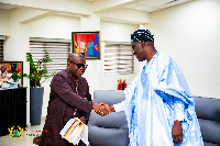 Haruna Iddrisu meeting with Prof. Thomas B. R. Yormah