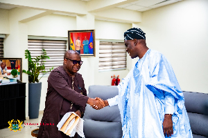 Haruna Iddrisu meeting with Prof. Thomas B. R. Yormah