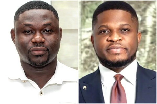 Wisdom Edem Gomashie (L) has challenged Sammy Gyamfi’s claim on GoldBond purchases