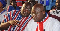 President Akufo-Addo together with flagbearer Dr Bawumia