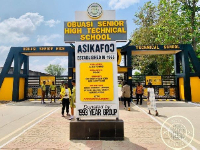 A photo of the entrance of the school