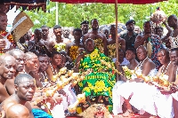 Otumfuo Osei Tutu II seated in state
