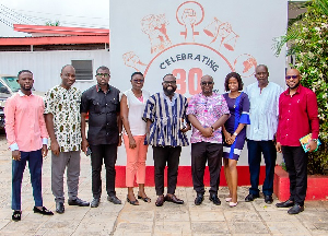 Officials of NDC and ActionAid Ghana in a group photo after the engagement