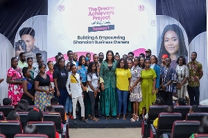 Kafui Danku and particpants of her Dream Achievers Project