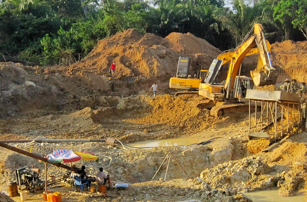 File photo of a galamsey site