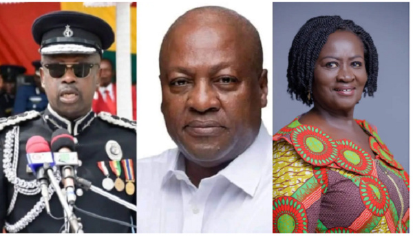 COP Kofi Boakye, John Mahama and Jane Naana