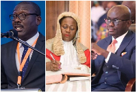 L-R: GBA President Yaw Acheampong Boafo, CJ Gertrude Torkornoo and AG Godfred Dame