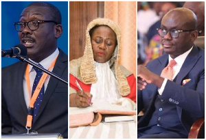 L-R: GBA President Yaw Acheampong Boafo, CJ Gertrude Torkornoo and AG Godfred Dame