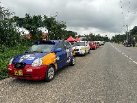 Some of the branded taxis